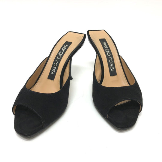 Sergio Rossi pumps A83311 suede black Women 36 Used Authentic