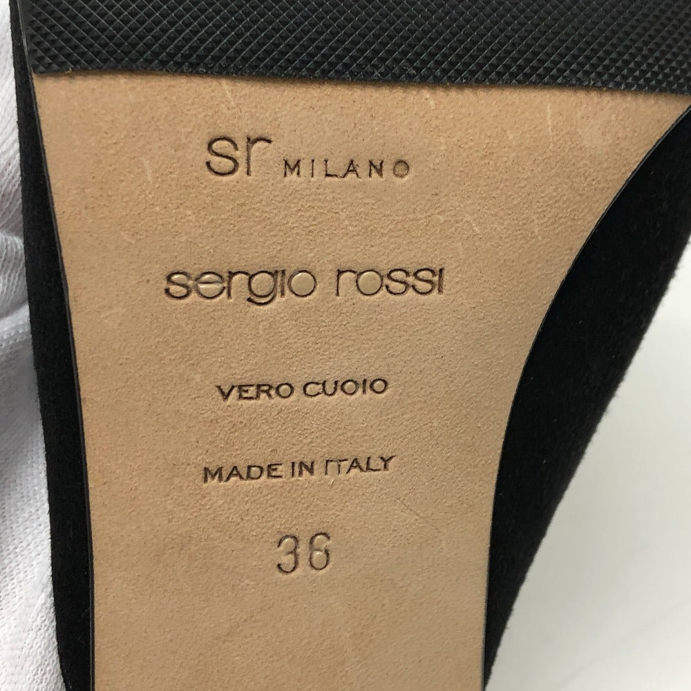Sergio Rossi pumps A83311 suede black Women 36 Used Authentic