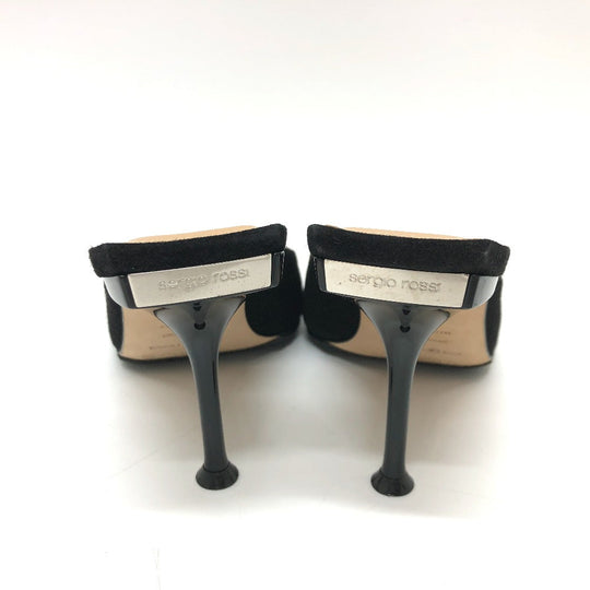 Sergio Rossi pumps A83311 suede black Women 36 Used Authentic
