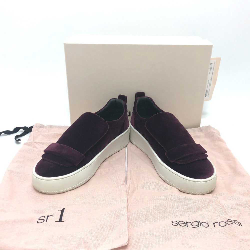Sergio Rossi sneakers A79290 Velor wine-red SR1 Women 36 Used Authentic
