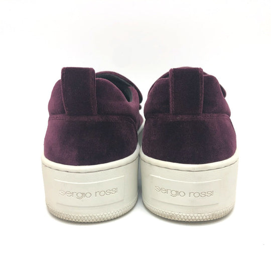 Sergio Rossi sneakers A79290 Velor wine-red SR1 Women 36 Used Authentic