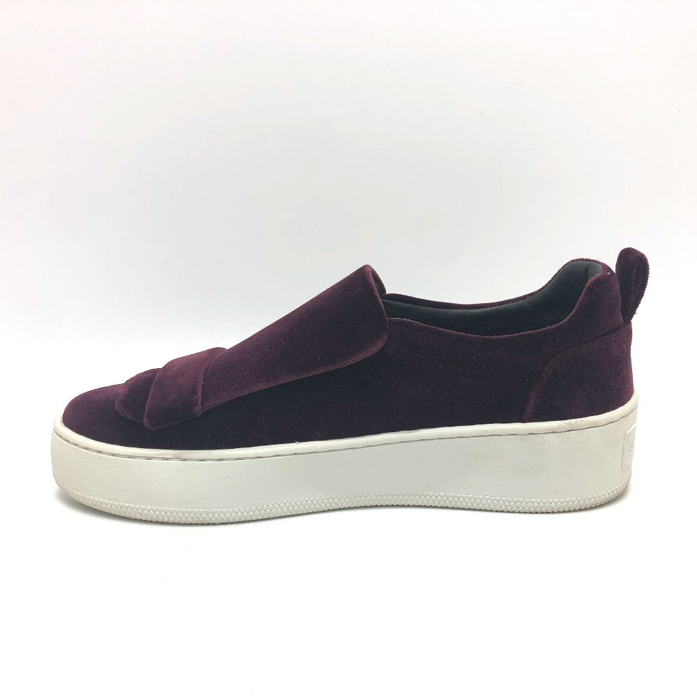 Sergio Rossi sneakers A79290 Velor wine-red SR1 Women 36 Used Authentic