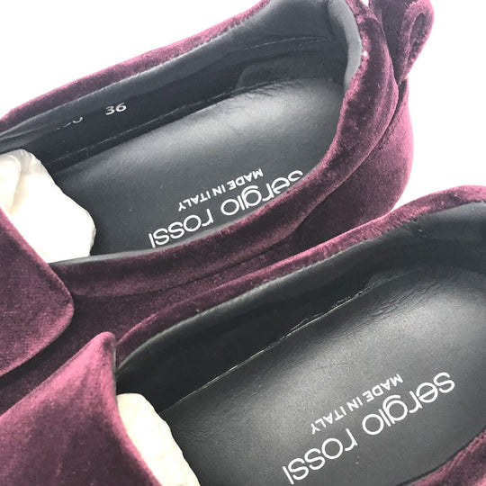 Sergio Rossi sneakers A79290 Velor wine-red SR1 Women 36 Used Authentic