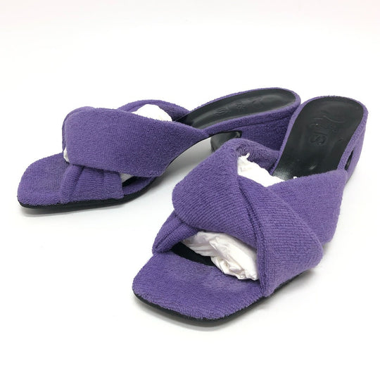 Sergio Rossi Sandals Ｂ08530 pile purple SI rossi Double Crossover Band 36.5