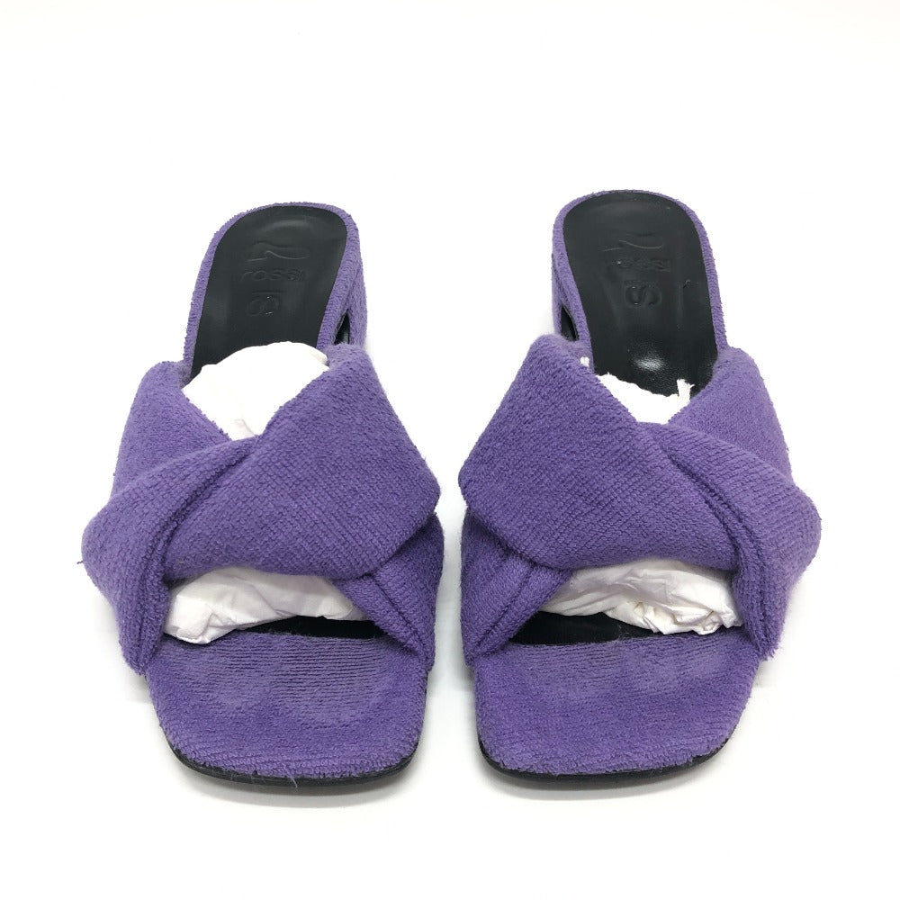 Sergio Rossi Sandals Ｂ08530 pile purple SI rossi Double Crossover Band 36.5