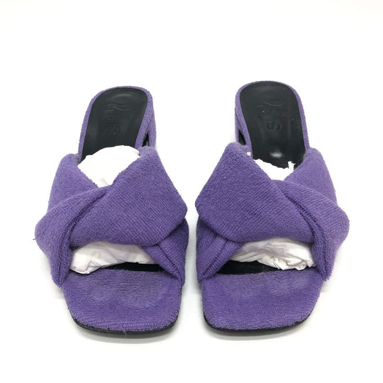 Sergio Rossi Sandals Ｂ08530 pile purple SI rossi Double Crossover Band 36.5