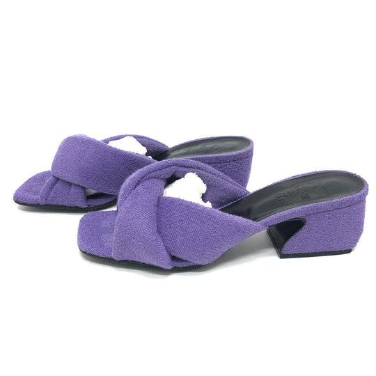 Sergio Rossi Sandals Ｂ08530 pile purple SI rossi Double Crossover Band 36.5