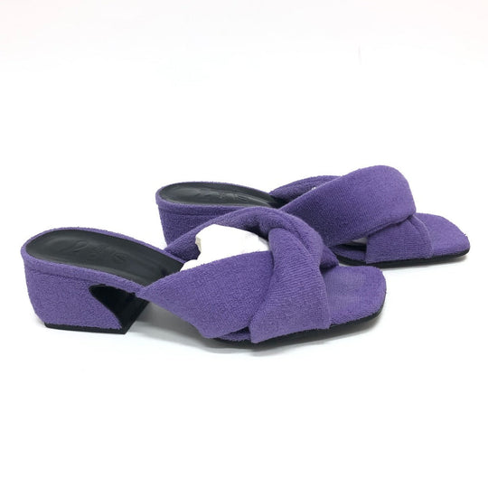 Sergio Rossi Sandals Ｂ08530 pile purple SI rossi Double Crossover Band 36.5