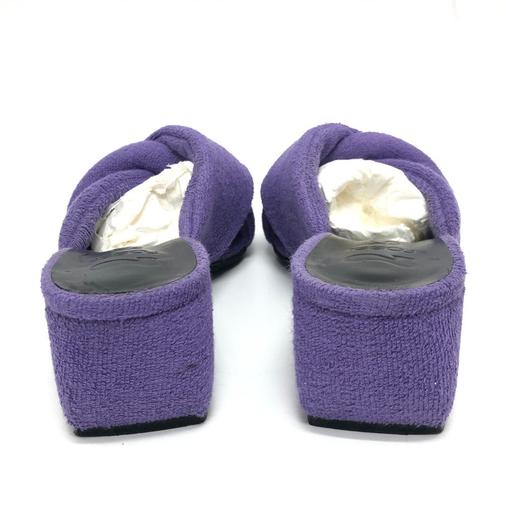 Sergio Rossi Sandals Ｂ08530 pile purple SI rossi Double Crossover Band 36.5