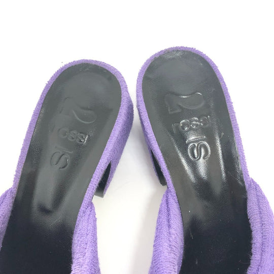 Sergio Rossi Sandals Ｂ08530 pile purple SI rossi Double Crossover Band 36.5