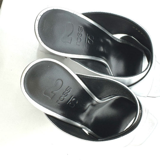 Sergio Rossi Sandals leather Silver Si Rossi Open to 36