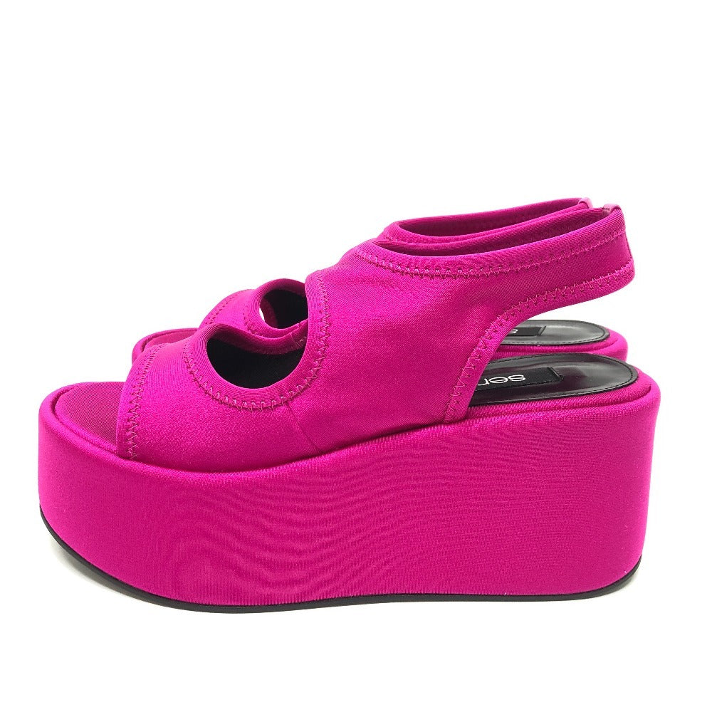 Sergio Rossi Sandals BO7930 Satin pink Vedge dragon fruit 36