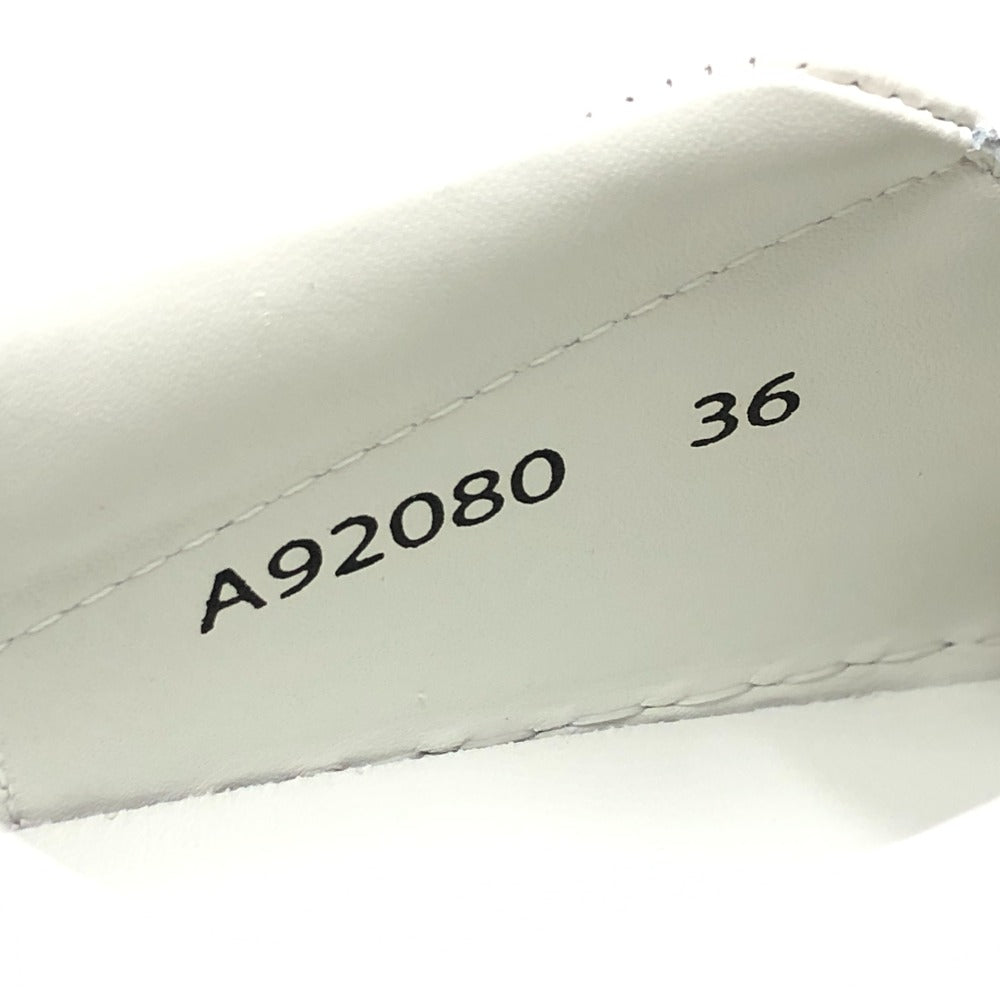 Sergio Rossi sneakers A92080 leather white crystal buckle Women 36 Used Authentic
