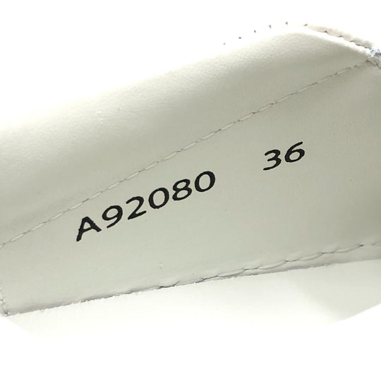 Sergio Rossi sneakers A92080 leather white crystal buckle Women 36 Used Authentic