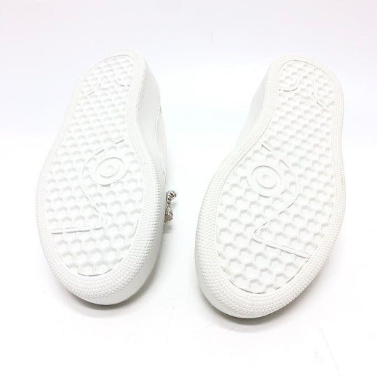 Sergio Rossi sneakers A92080 leather white crystal buckle Women 36 Used Authentic