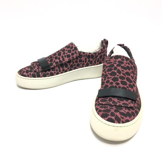 Sergio Rossi sneakers leather pink SR1 RUNNING Leopard Lame Women 36 Used Authentic