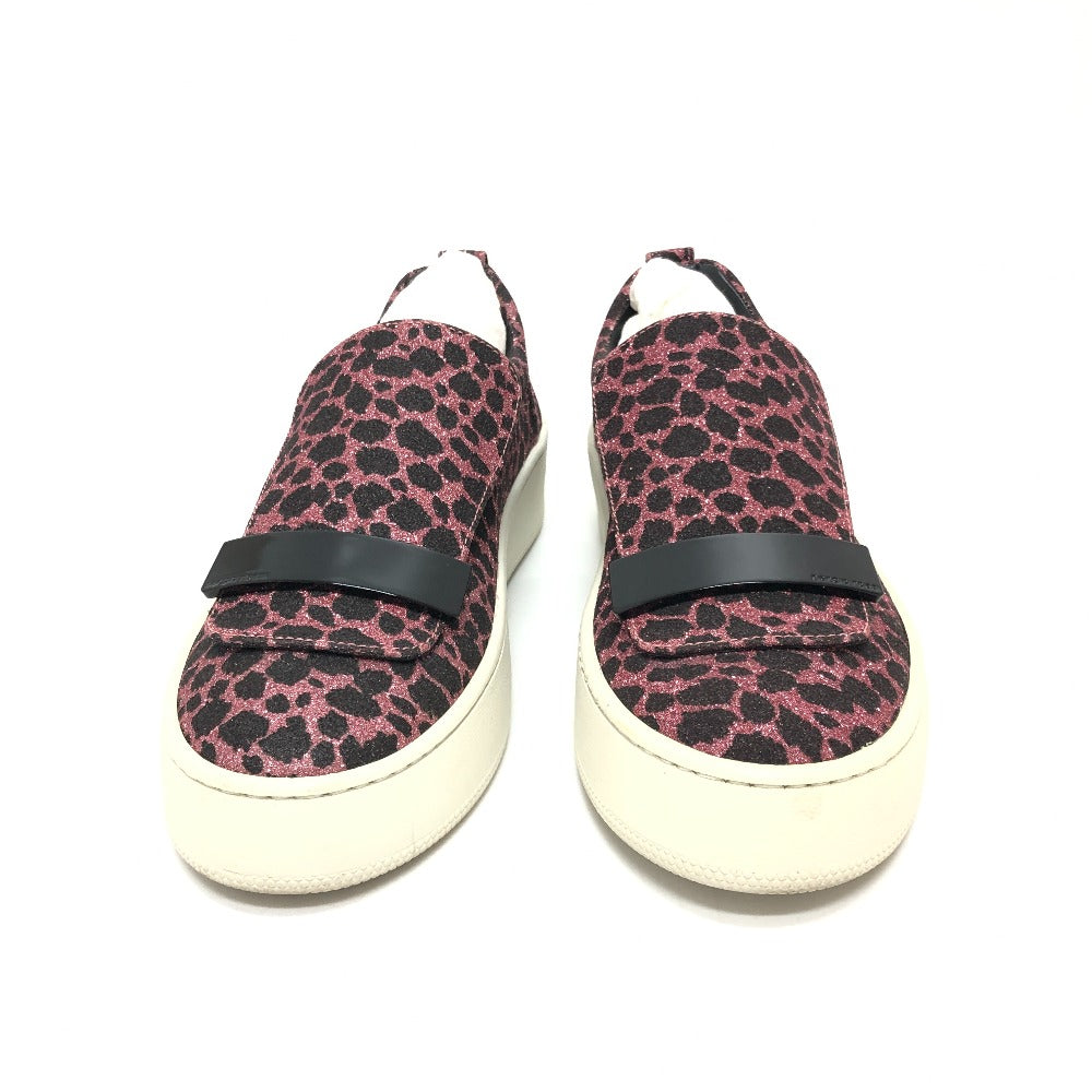 Sergio Rossi sneakers leather pink SR1 RUNNING Leopard Lame Women 36 Used Authentic