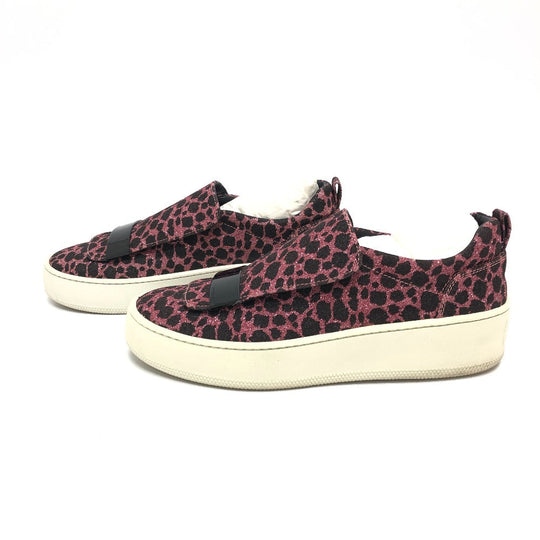 Sergio Rossi sneakers leather pink SR1 RUNNING Leopard Lame Women 36 Used Authentic