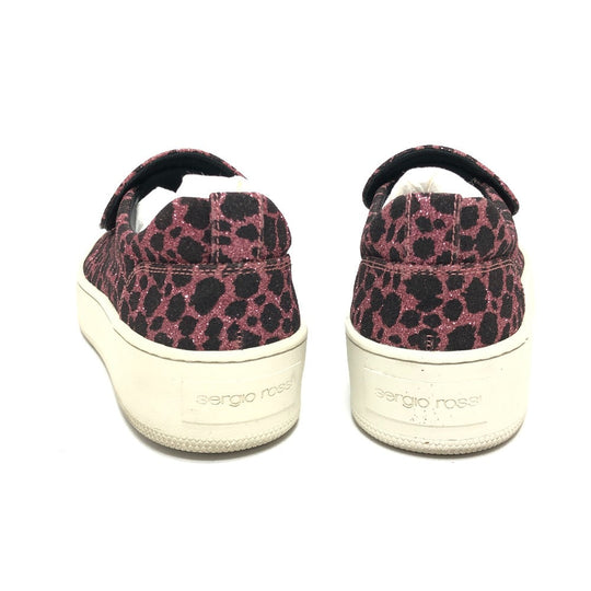 Sergio Rossi sneakers leather pink SR1 RUNNING Leopard Lame Women 36 Used Authentic