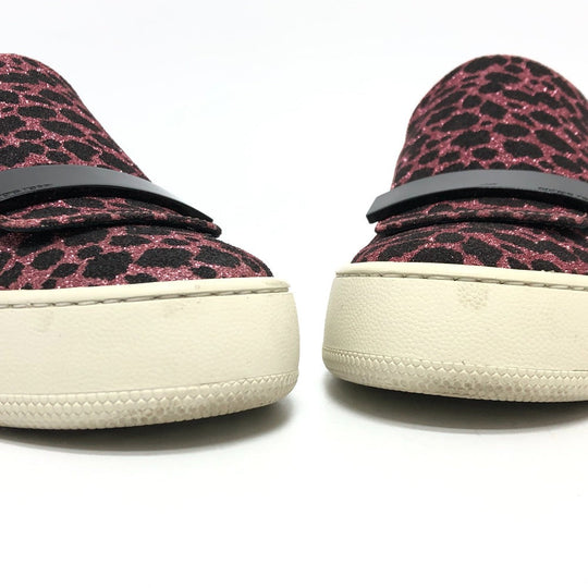 Sergio Rossi sneakers leather pink SR1 RUNNING Leopard Lame Women 36 Used Authentic