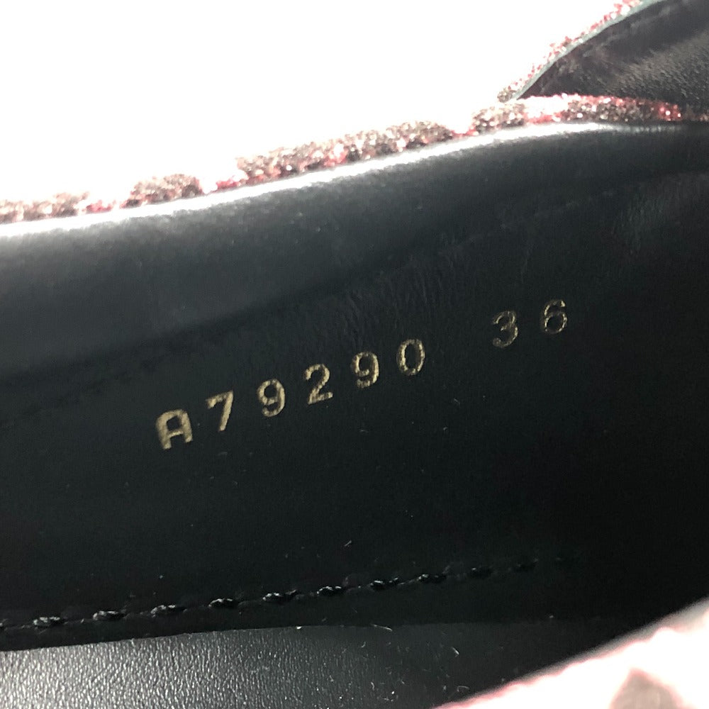 Sergio Rossi sneakers leather pink SR1 RUNNING Leopard Lame Women 36 Used Authentic