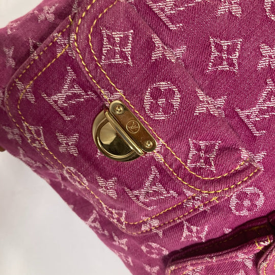 LOUIS VUITTON Shoulder Bag M95210 Monogram denim pink Monogram denim Buggy GM Women Used Authentic