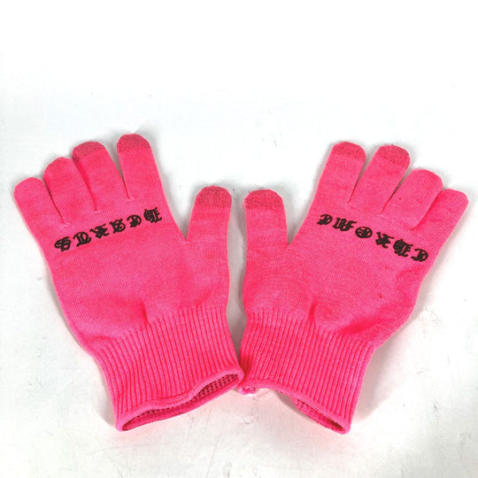 CHROME HEARTS gloves Nylon, Polyester pink WORK GROVE M