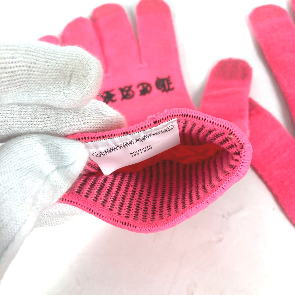 CHROME HEARTS gloves Nylon, Polyester pink WORK GROVE M