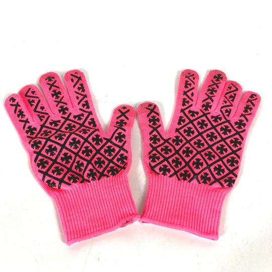 CHROME HEARTS gloves Nylon, Polyester pink WORK GROVE M