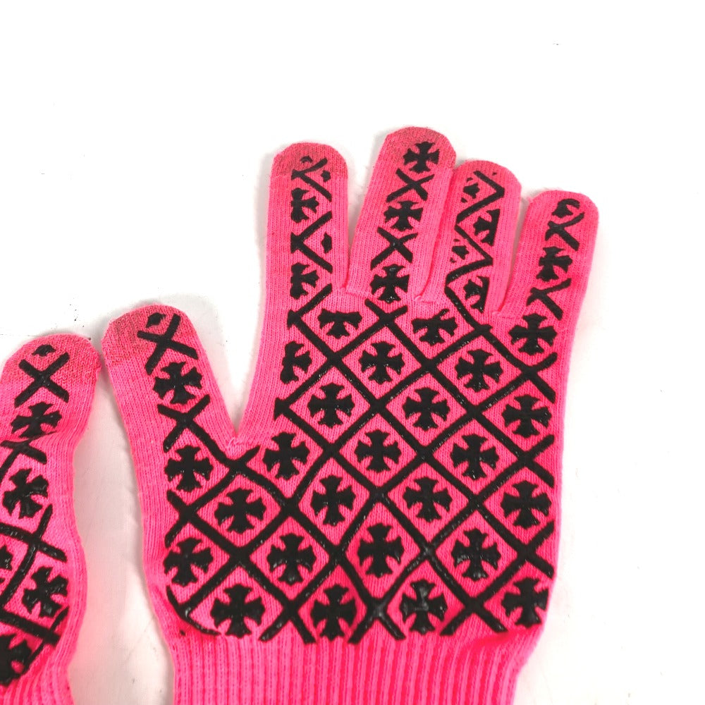 CHROME HEARTS gloves Nylon, Polyester pink WORK GROVE M
