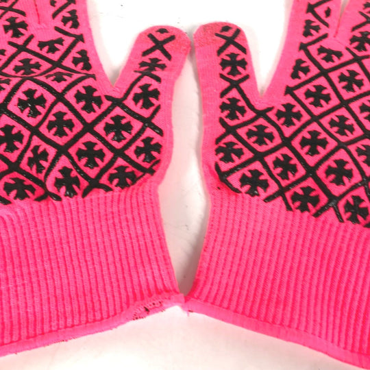 CHROME HEARTS gloves Nylon, Polyester pink WORK GROVE M