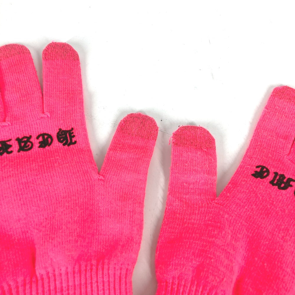 CHROME HEARTS gloves Nylon, Polyester pink WORK GROVE M
