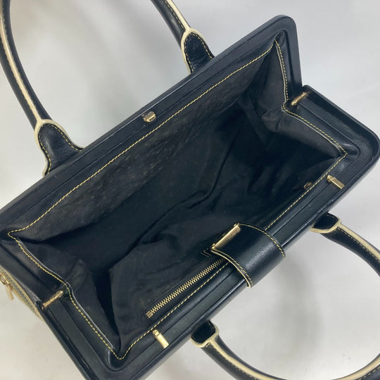 LOUIS VUITTON Handbag M91805 Suhari leather black Suhari Angenu PM Women Used Authentic