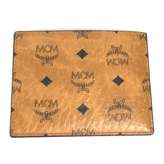 MCM Card Case leather Brown Business Card Holder Pass Case Looney Tunes collaboration