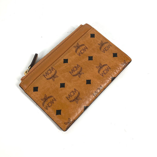 MCM Coin case leather Brown SAMBYPEN collaboration Sam By Pen Rabbit Visetos mens Used Authentic