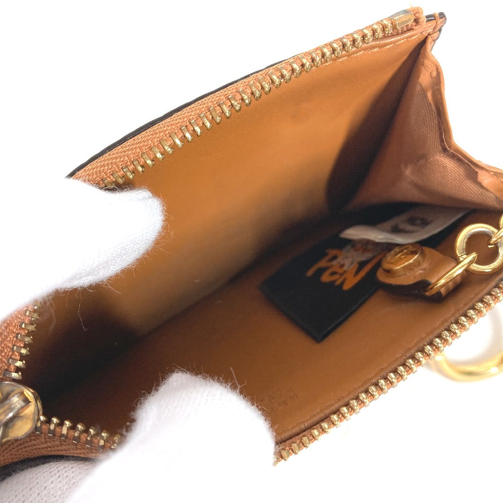 MCM Coin case leather Brown SAMBYPEN collaboration Sam By Pen Rabbit Visetos mens Used Authentic