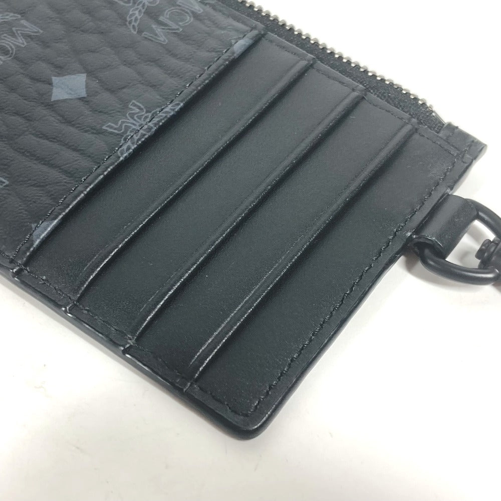 MCM Coin case leather black Looney Tunes collaboration Visetos Tweety Women Used Authentic