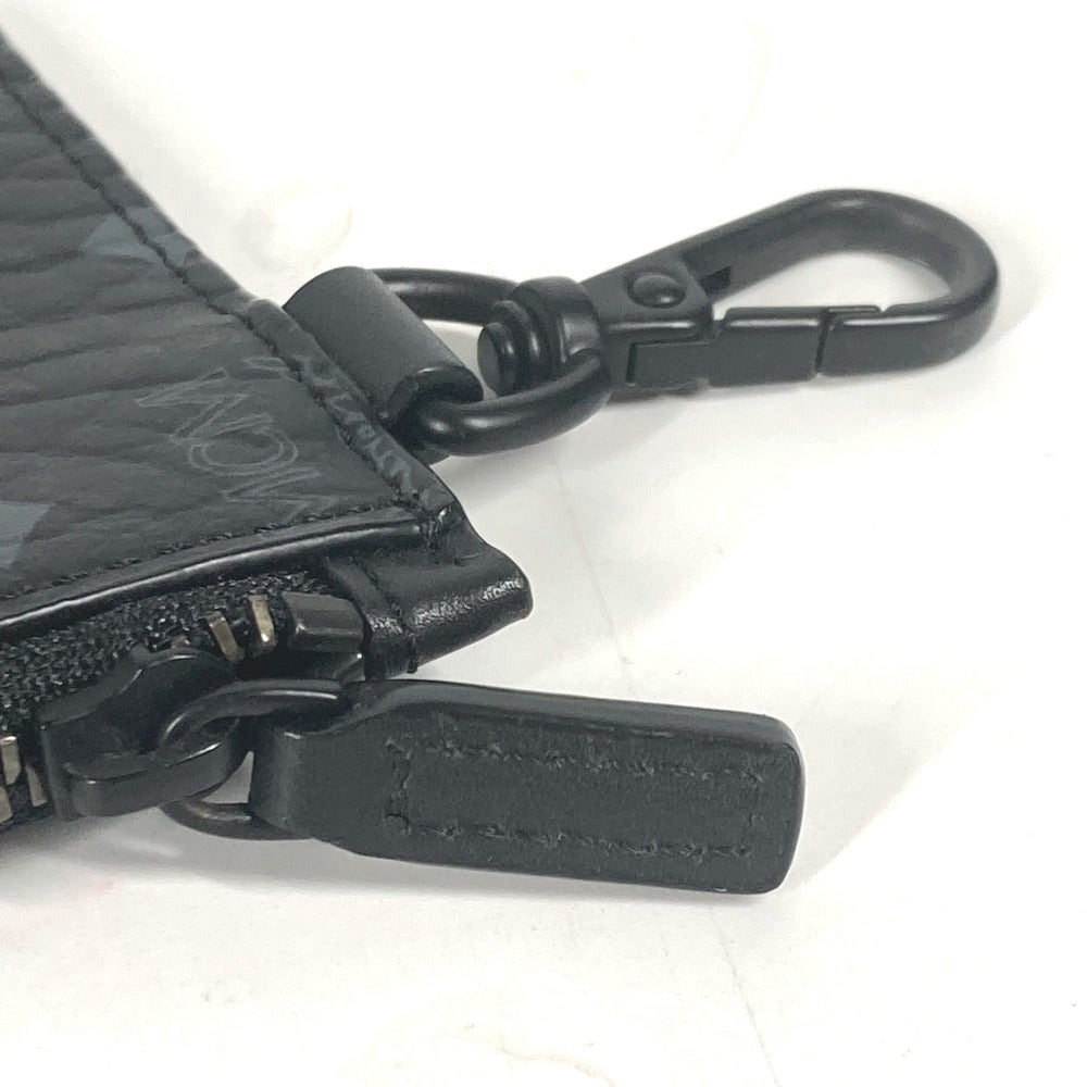 MCM Coin case leather black Looney Tunes collaboration Visetos Tweety Women Used Authentic