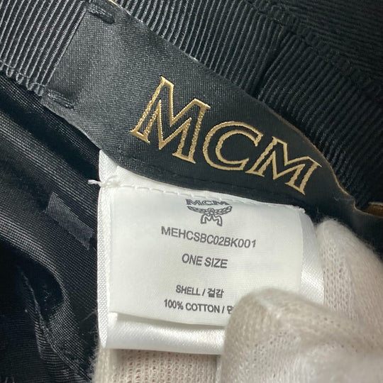 MCM hat cotton black Hat Hat Bucket Hat Bob Hat logo mens Used Authentic
