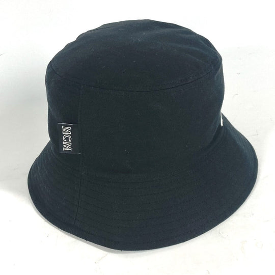 MCM hat cotton black Hat Hat Bucket Hat Bob Hat logo mens Used Authentic