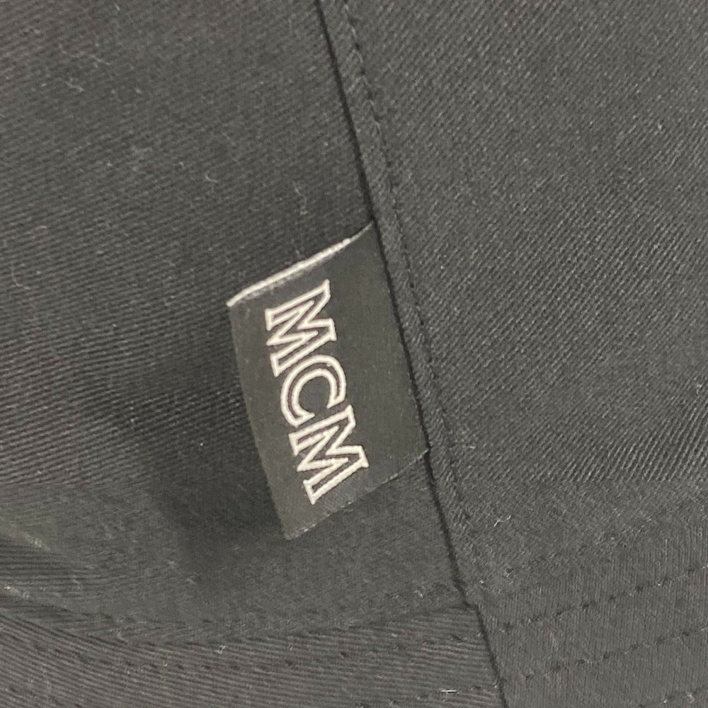 MCM hat cotton black Hat Hat Bucket Hat Bob Hat logo mens Used Authentic
