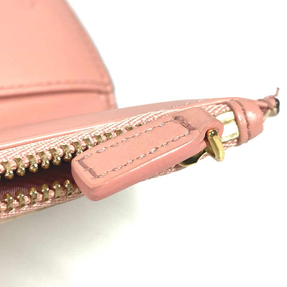 MCM Trifold wallet leather beige Visetos Rabbit Rabbit Women Used Authentic