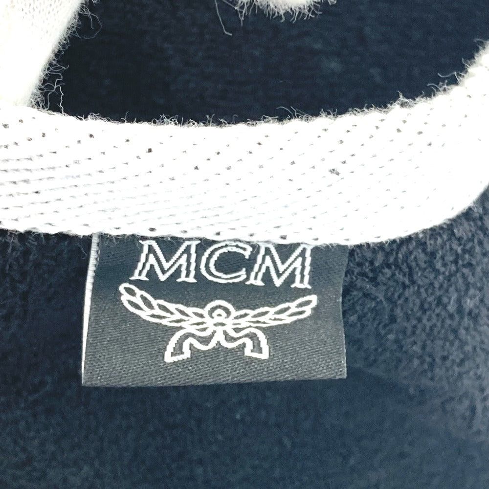 MCM towel cotton black By color logo beach towel unisex(Unisex) Used Authentic