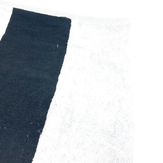 MCM towel cotton black By color logo beach towel unisex(Unisex) Used Authentic