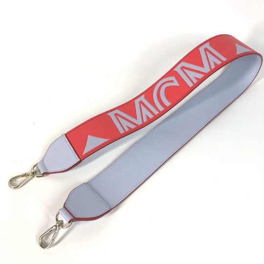 MCM Shoulder strap leather Red logo Women Used Authentic