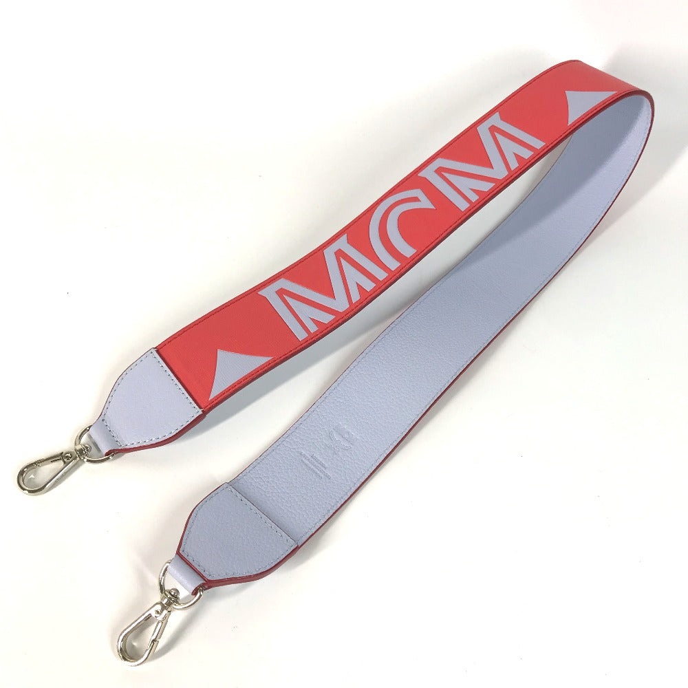 MCM Shoulder strap leather Red logo Women Used Authentic