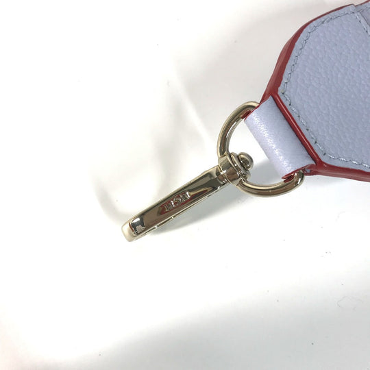 MCM Shoulder strap leather Red logo Women Used Authentic