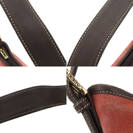 LOEWE Shoulder Bag Suede, Leather Orange Women Used Authentic