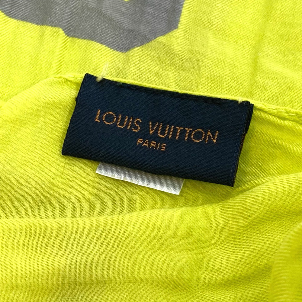 LOUIS VUITTON shawl MP2152 Cotton, Silk yellow Etoile Fleur Louis Women Used Authentic