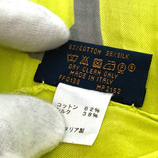 LOUIS VUITTON shawl MP2152 Cotton, Silk yellow Etoile Fleur Louis Women Used Authentic